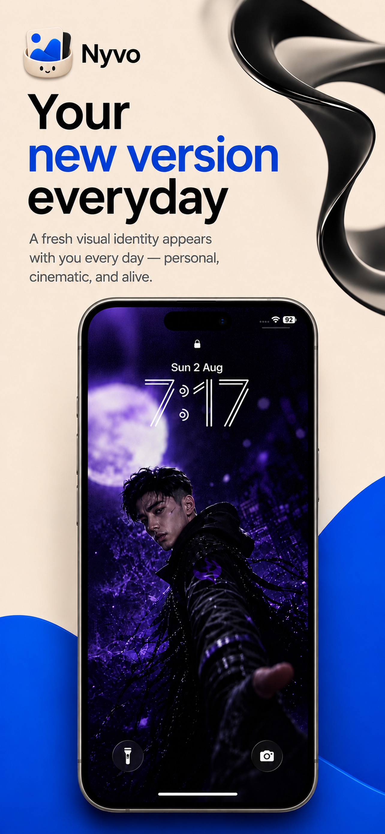 Nyvo creating a fresh personal wallpaper every day